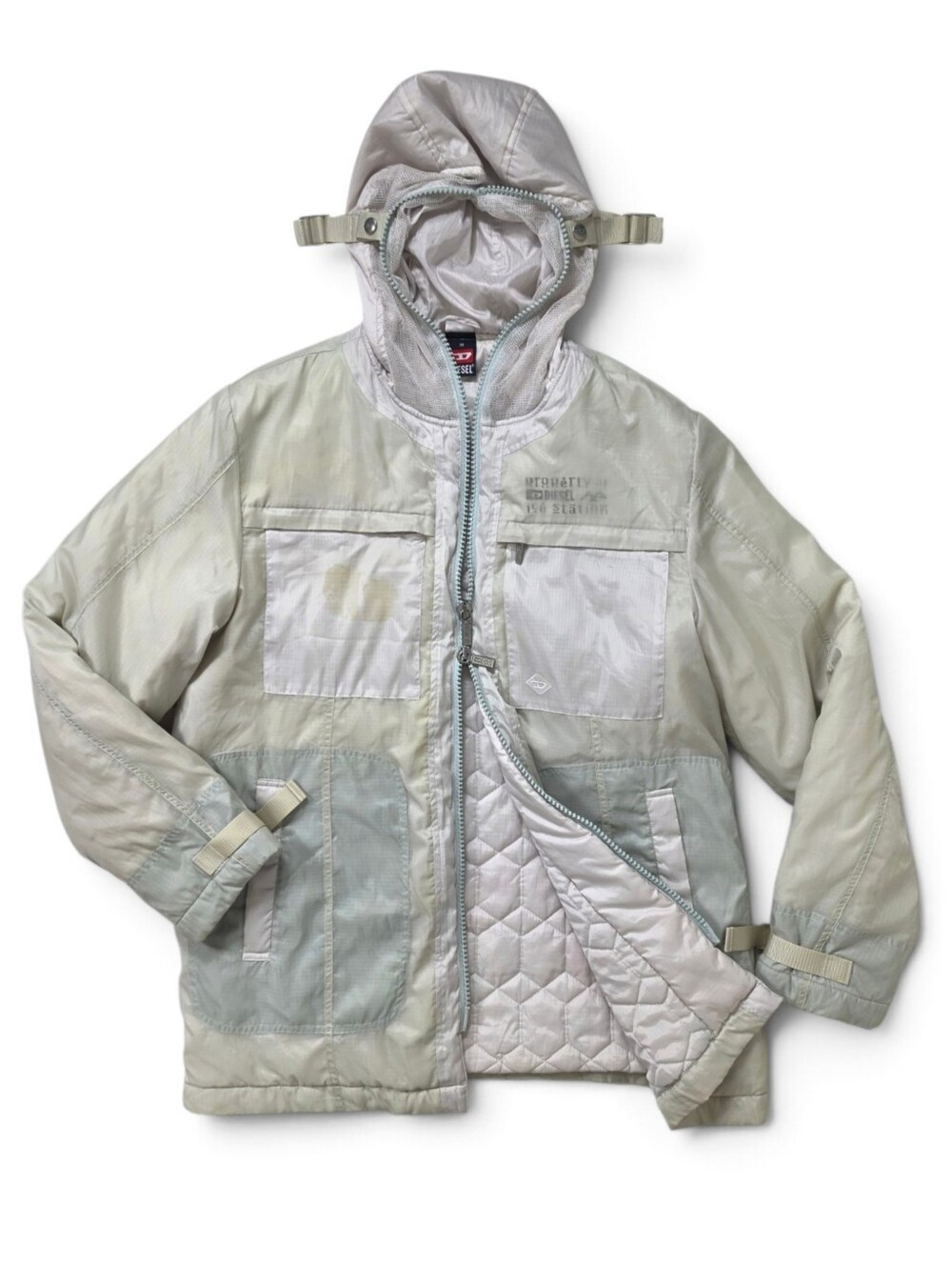 Vintage 1999 Diesel Ice Station Mask Jacket Techwear Windbreaker Utility Jacket